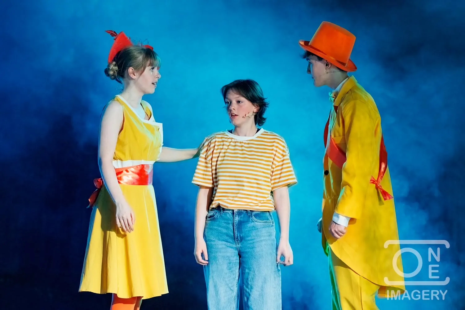 Performers sharing a scene in STAMP’s production of Seussical